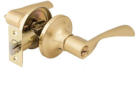 Ручка-защелка дверная 860-01 ключ-фиксатор, SB Матовое золото